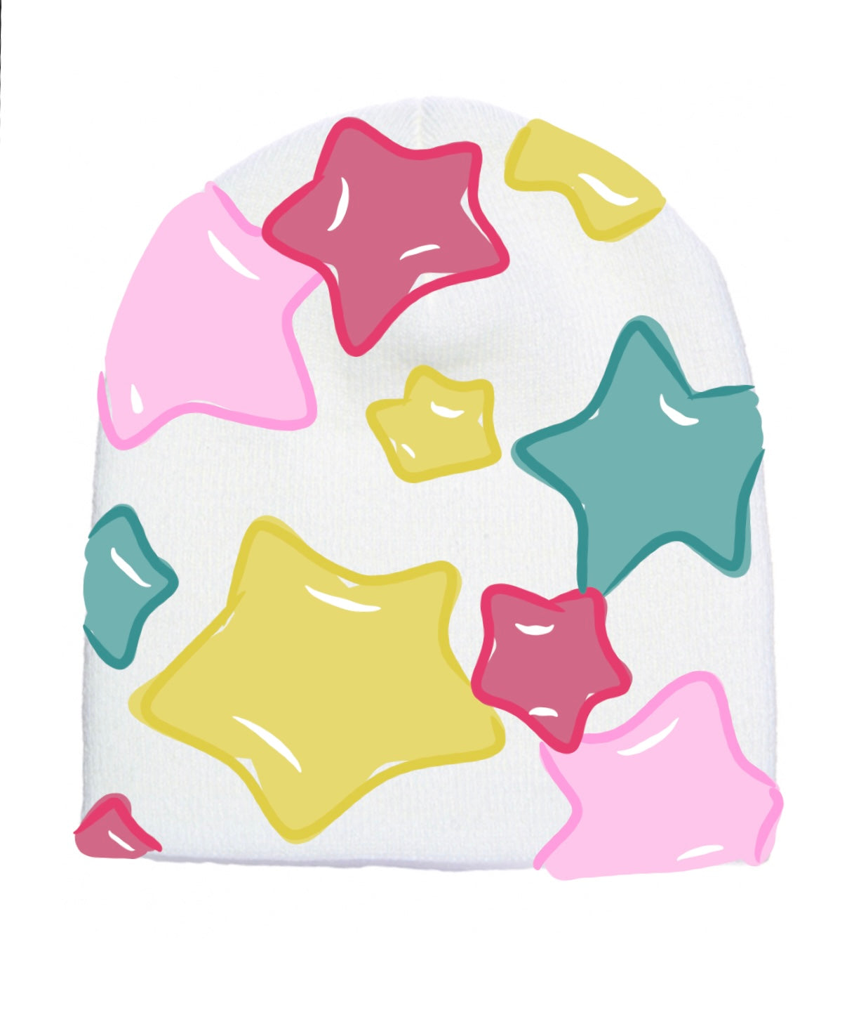 BubbleGum “BubbleStars” Beanie (White)