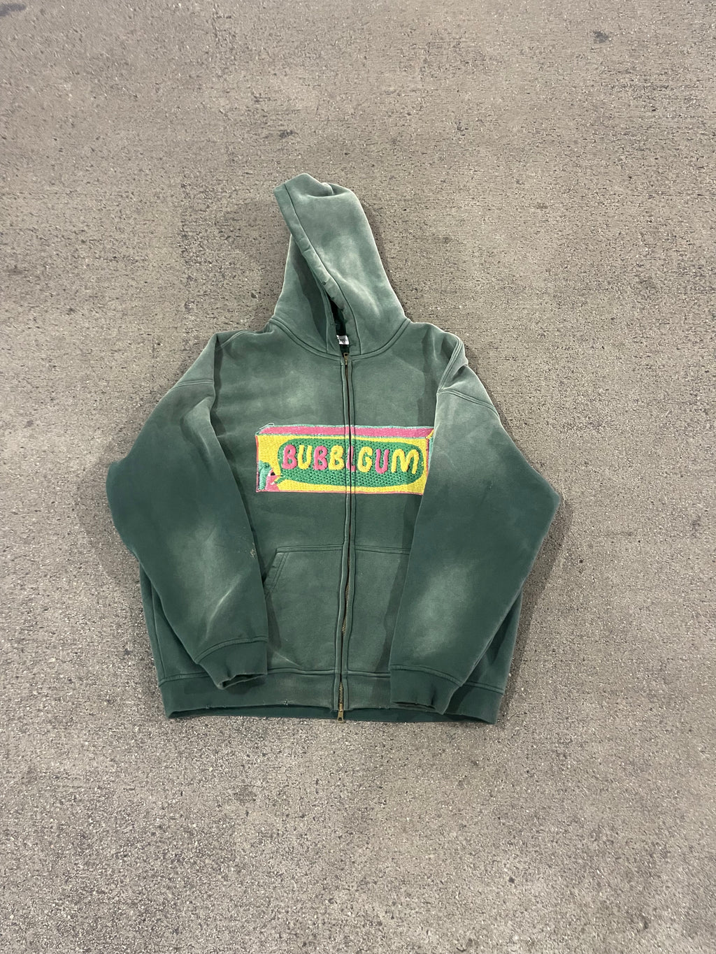 BUBBLGUM Zip Up Hoodie (Green)