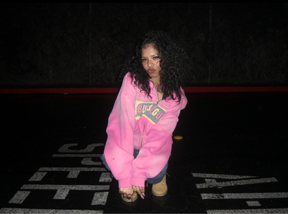 Bubble Gum Zip Up Hoodie (Pink)