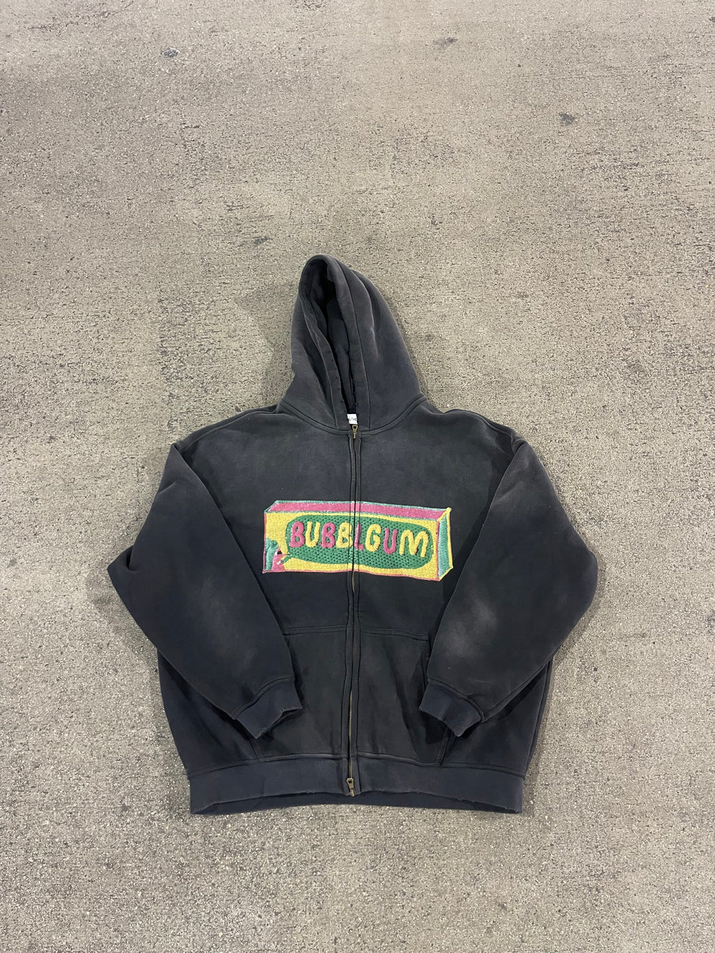 BUBBLGUM Zip Up Hoodie (Black)
