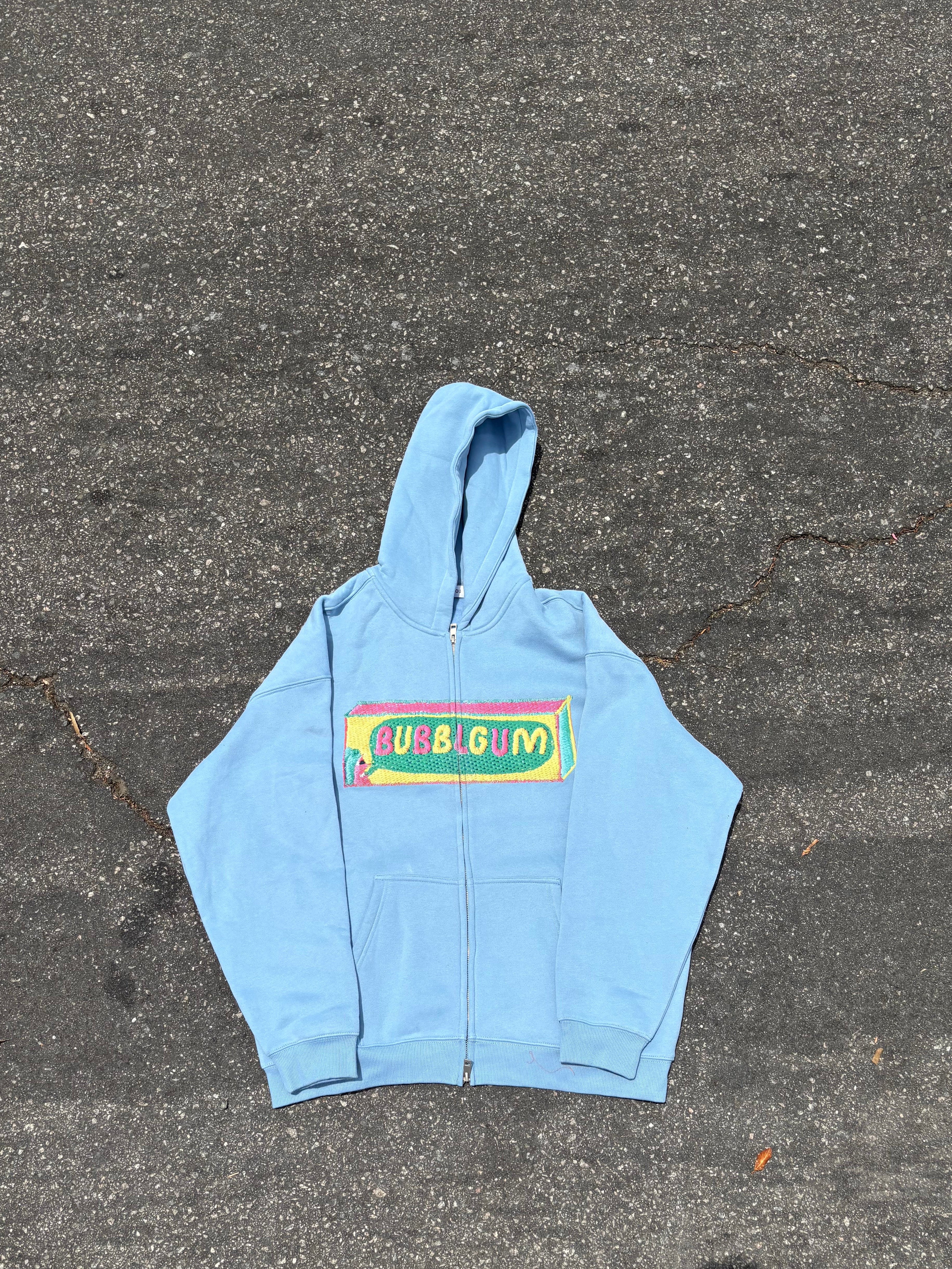 BUBBLGUM Zip Up Hoodie (Blue)