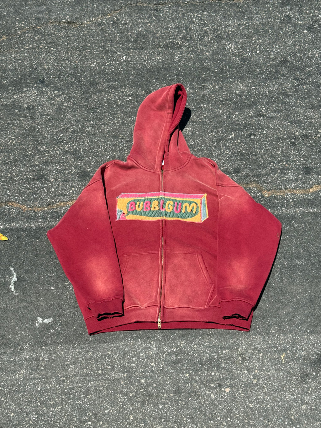 BUBBLGUM Zip Up Hoodie (Red)