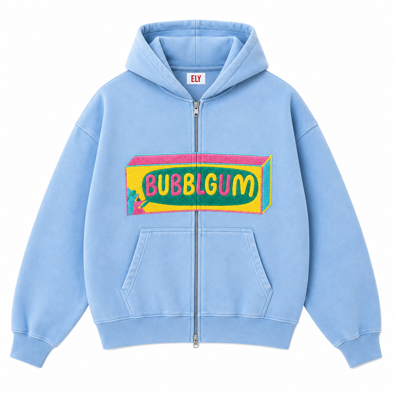 BUBBLGUM Zip Up Hoodie (Blue)